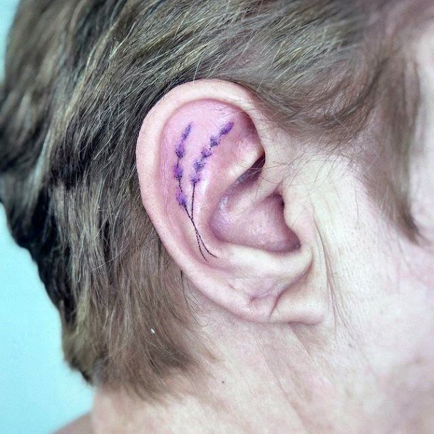 Female Cool Ear Tattoo Ideas