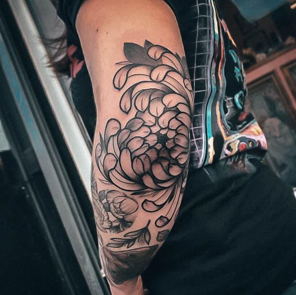 Female Cool Elbow Tattoo Design