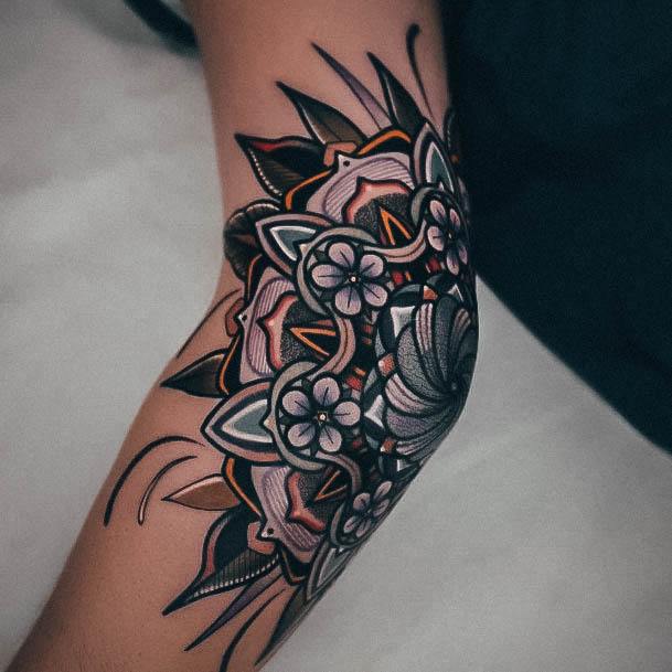 Female Cool Elbow Tattoo Ideas