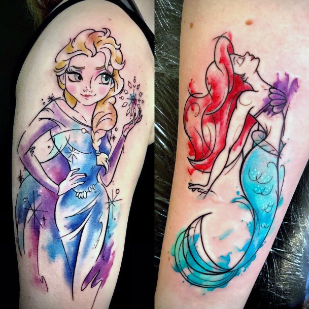 Female Cool Elsa Tattoo Design