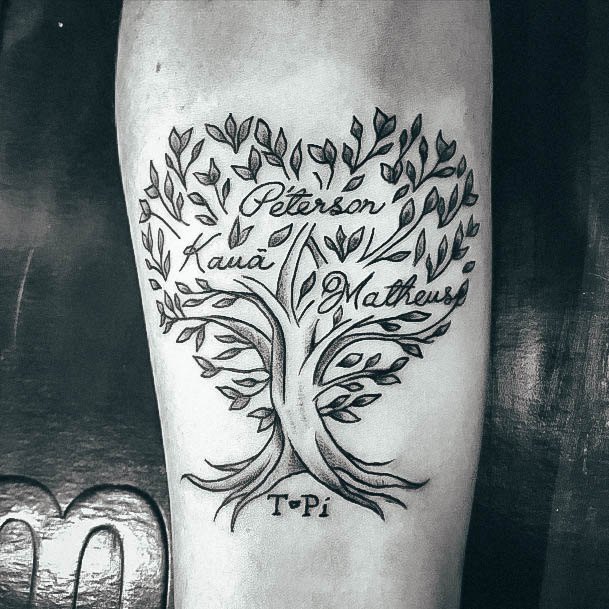 Female Cool Family Tree Tattoo Design