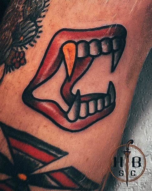 Female Cool Fangs Tattoo Ideas