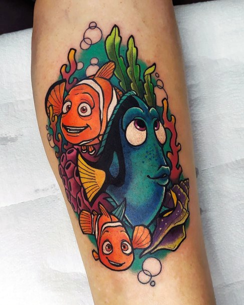 Female Cool Finding Nemo Tattoo Design