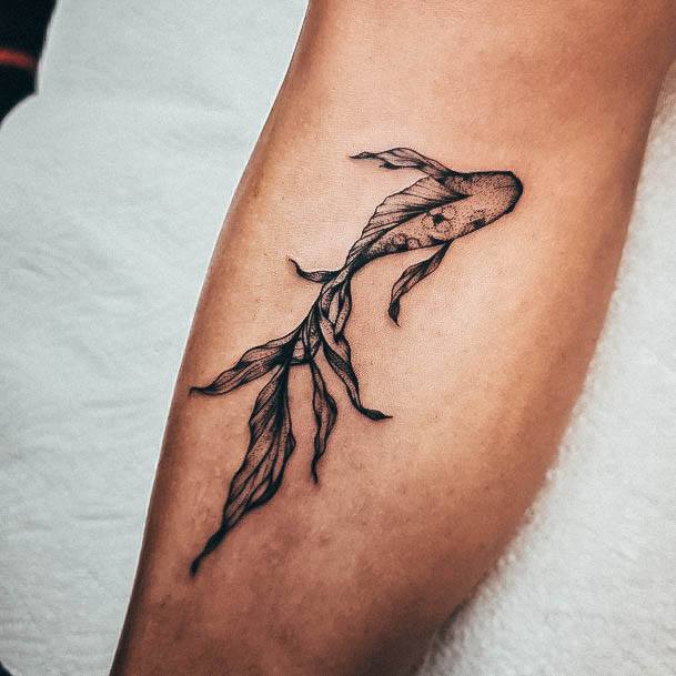 Female Cool Fish Tattoo Design