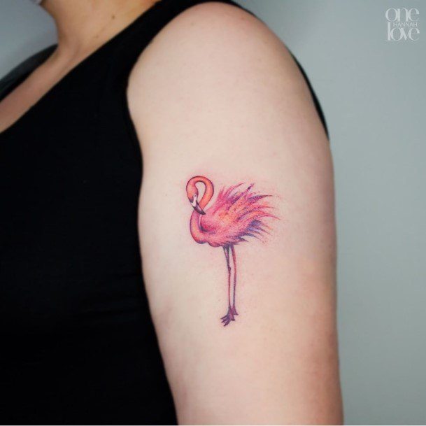 Female Cool Flamingo Tattoo Ideas