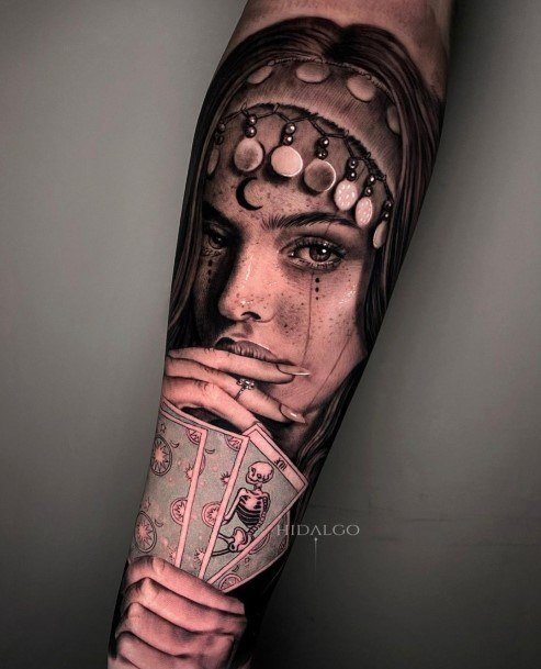 Female Cool Fortune Teller Tattoo Ideas