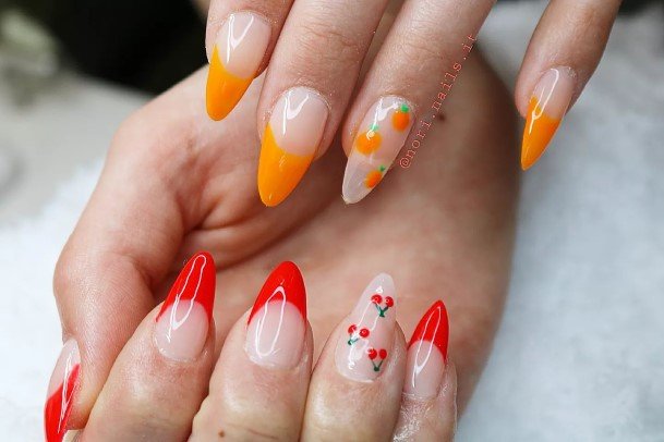 Female Cool Fruit Nail Design