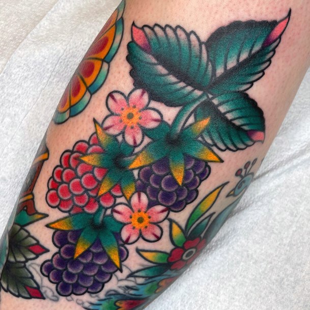 Female Cool Fruit Tattoo Design