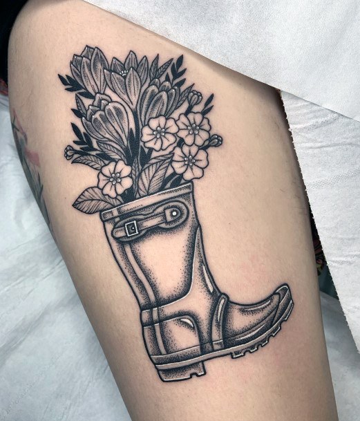 Female Cool Gardening Tattoo Design