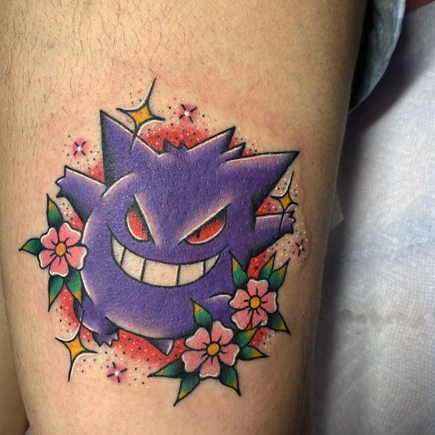 Female Cool Gengar Tattoo Design