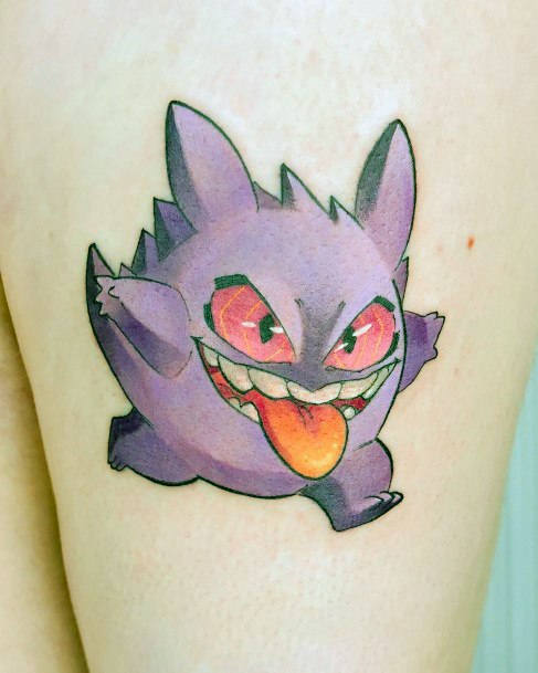 Female Cool Gengar Tattoo Ideas