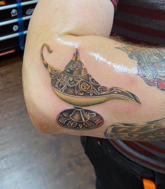 Female Cool Genie Lamp Tattoo Ideas