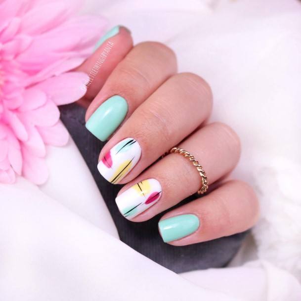 Female Cool Geometric Nail Design