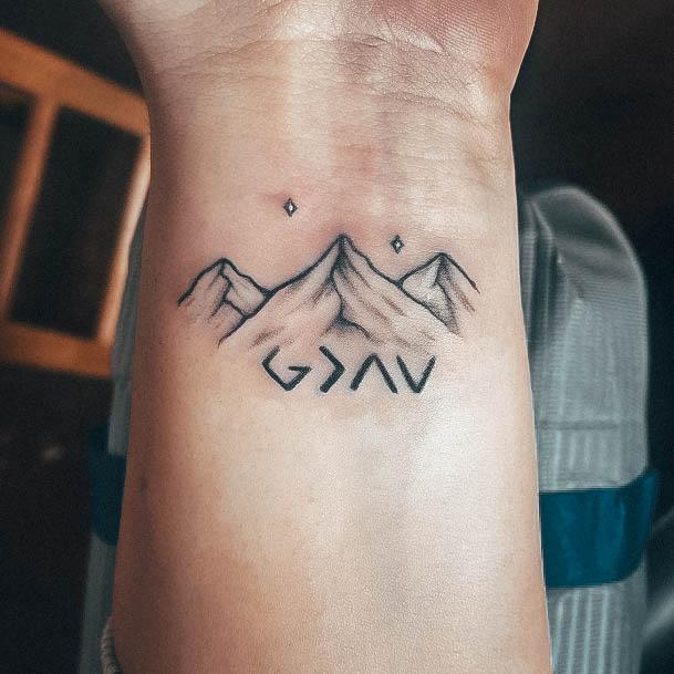 Female Cool God Is Greater Than The Highs And Lows Tattoo Design