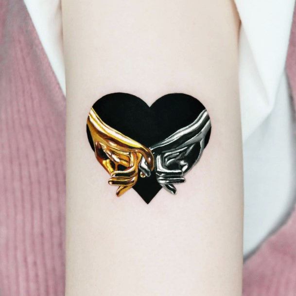 Female Cool Gold Tattoo Design