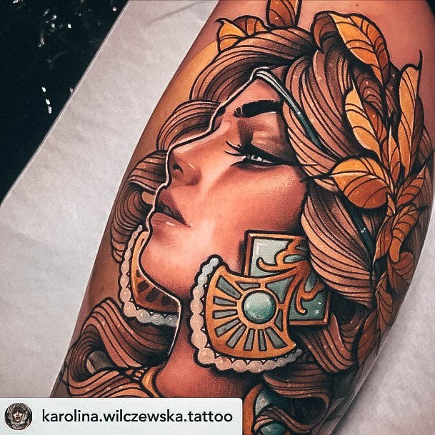 Female Cool Greek Tattoo Ideas