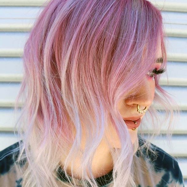 Female Cool Grey Ombre Hairstyles Design