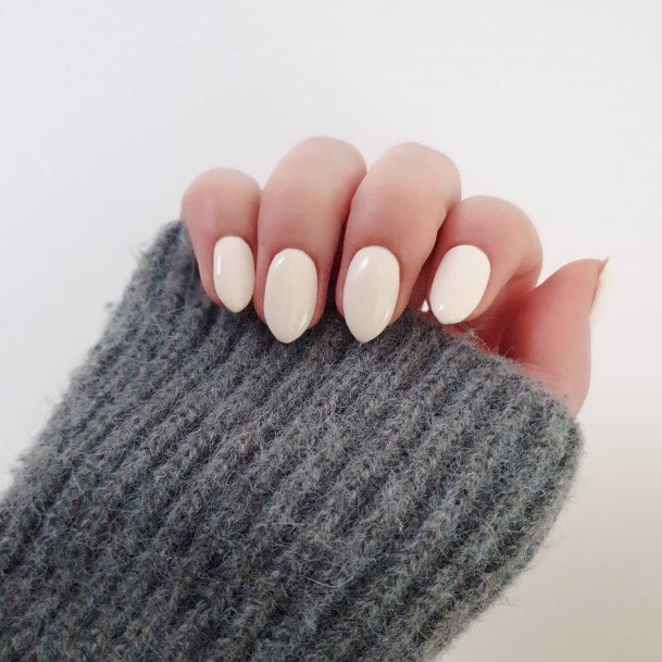 Female Cool Ivory Nail Design