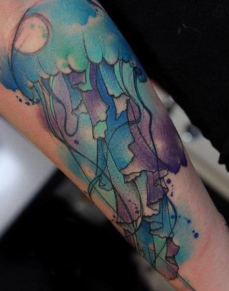 Female Cool Jellyfish Tattoo Ideas