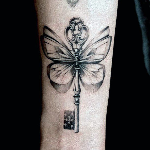 Female Cool Key Tattoo Design