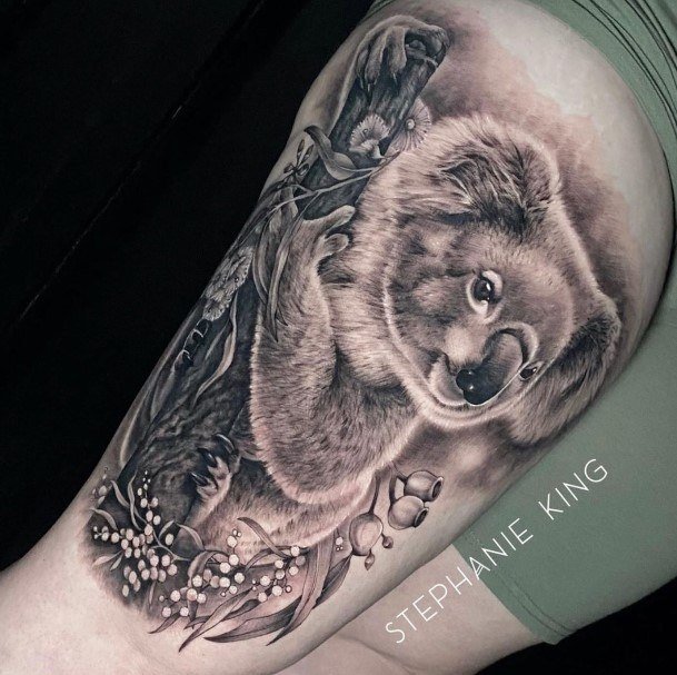 Female Cool Koala Tattoo Ideas