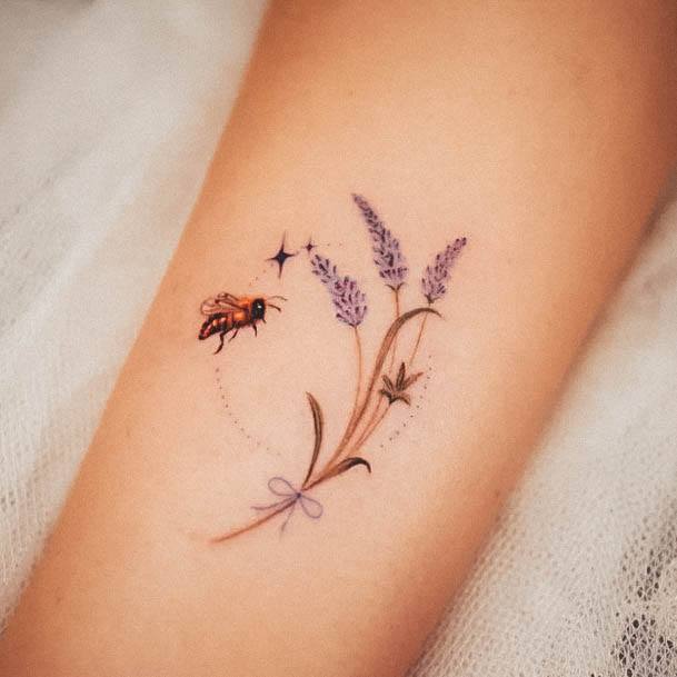 Female Cool Lavender Tattoo Ideas