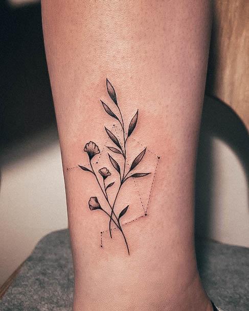 Female Cool Libra Tattoo Ideas Leaf Branch