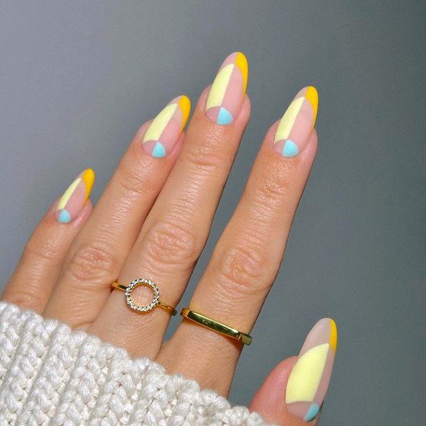 Female Cool Light Yellow Nail Design