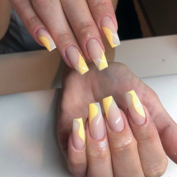 Female Cool Light Yellow Nail Ideas