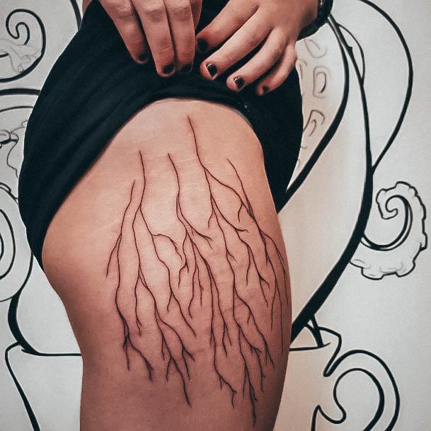 Female Cool Lightning Bolt Tattoo Ideas