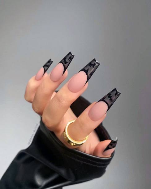 Female Cool Long French Nail Design