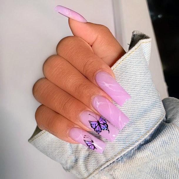 Female Cool Long Pink Nail Ideas