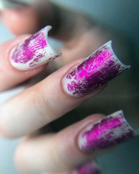 Female Cool Magenta Nail Design