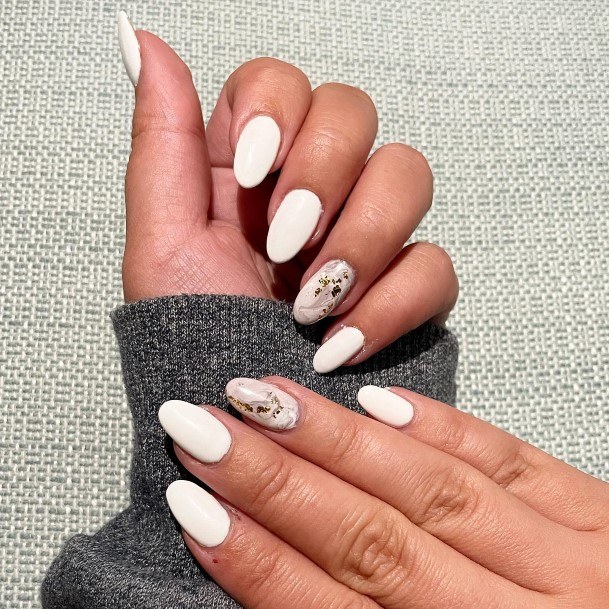 Female Cool Marble Nail Design