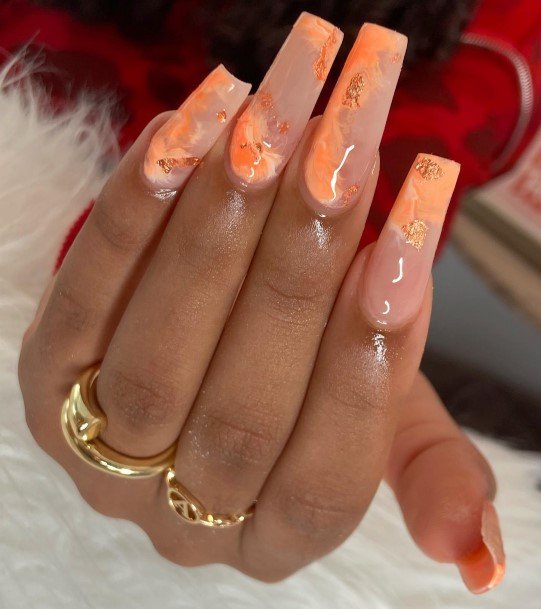 Female Cool Marble Nail Ideas