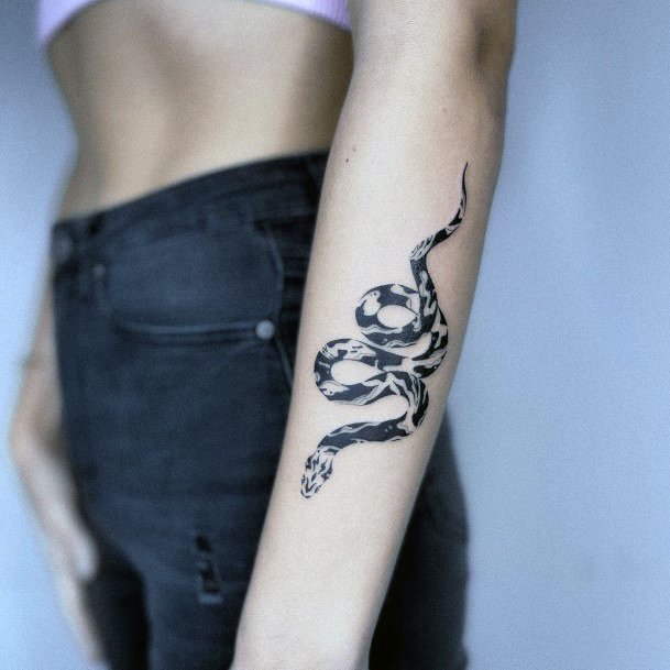 Female Cool Marble Tattoo Design