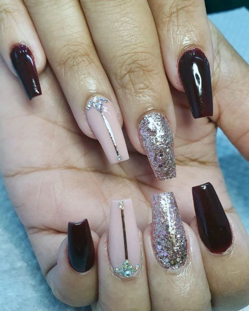 Female Cool Maroon Nail Ideas