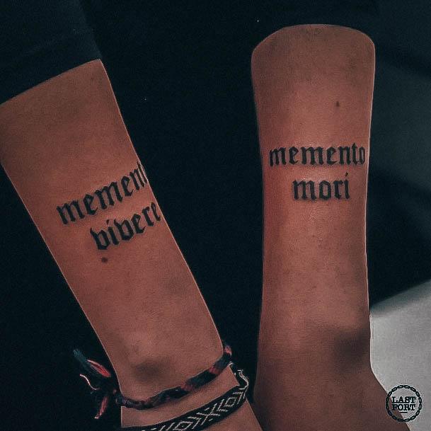 Female Cool Memento Mori Tattoo Design