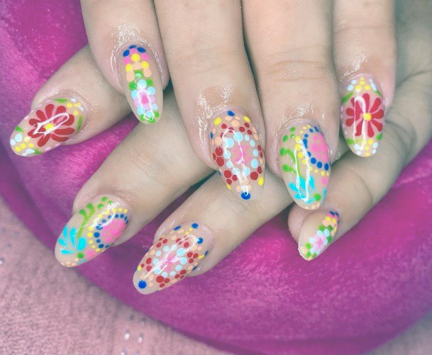 Female Cool Mexican Nail Design