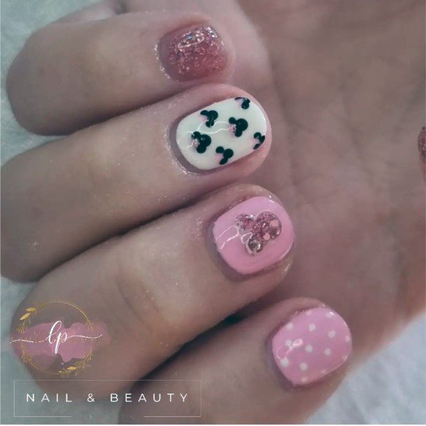 Female Cool Mickey Mouse Nail Design