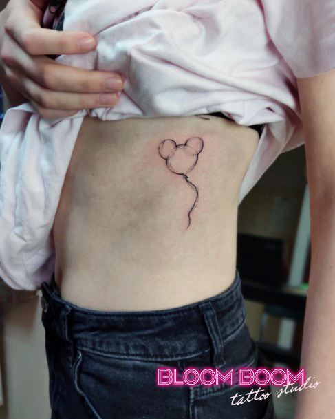 Female Cool Mickey Mouse Tattoo Design