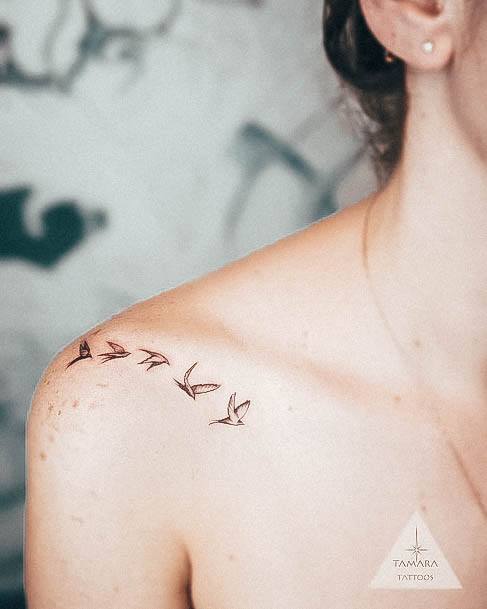 Female Cool Minimalist Tattoo Design