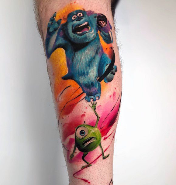 Female Cool Monsters Inc Tattoo Design