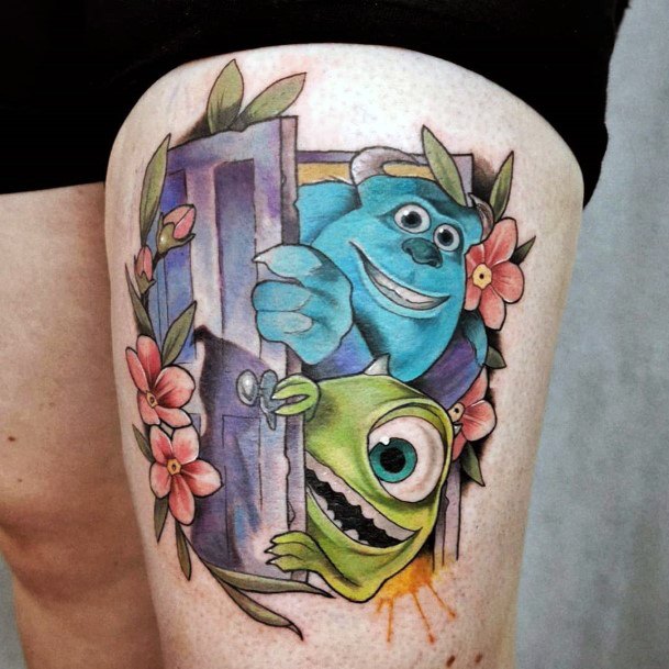 Female Cool Monsters Inc Tattoo Ideas