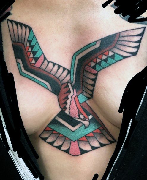 Female Cool Native American Tattoo Design