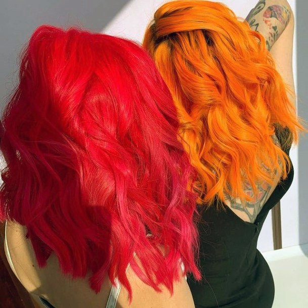 Female Cool Orange Hairstyles Design