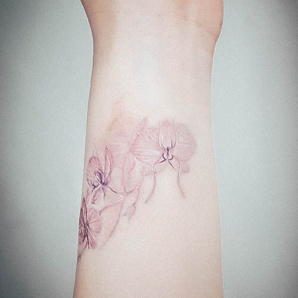 Female Cool Orchid Tattoo Ideas