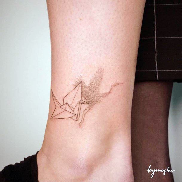 Female Cool Origami Tattoo Ideas