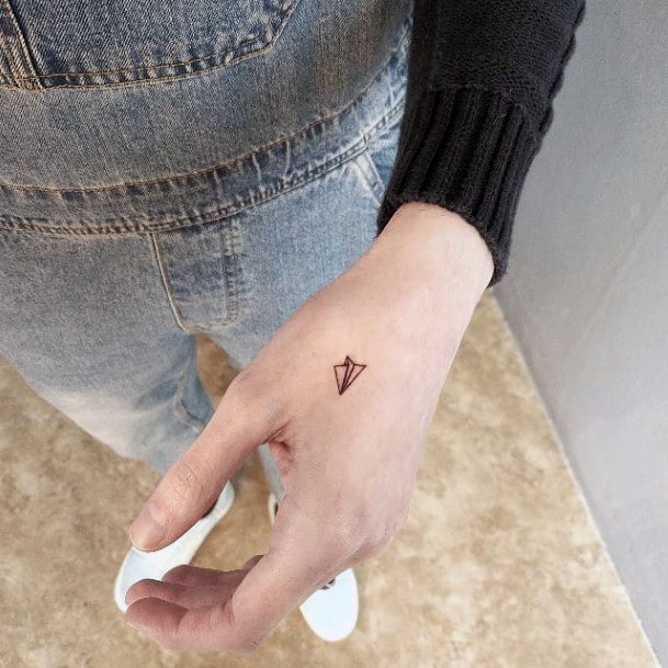 Female Cool Paper Airplane Tattoo Ideas