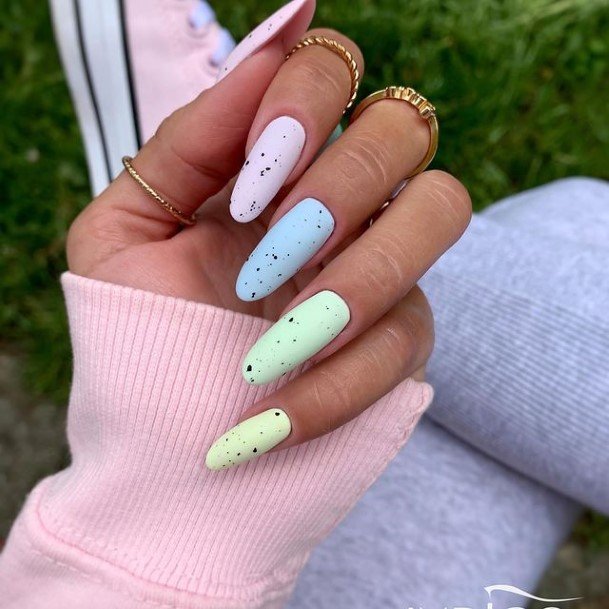 Female Cool Pastel Nail Design